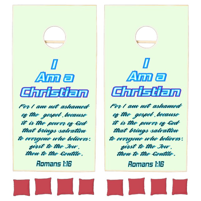 I Am a Christian Cornhole Set (Set)