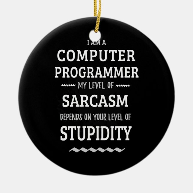 I Am A Computer Programmer Ceramic Ornament (Front)