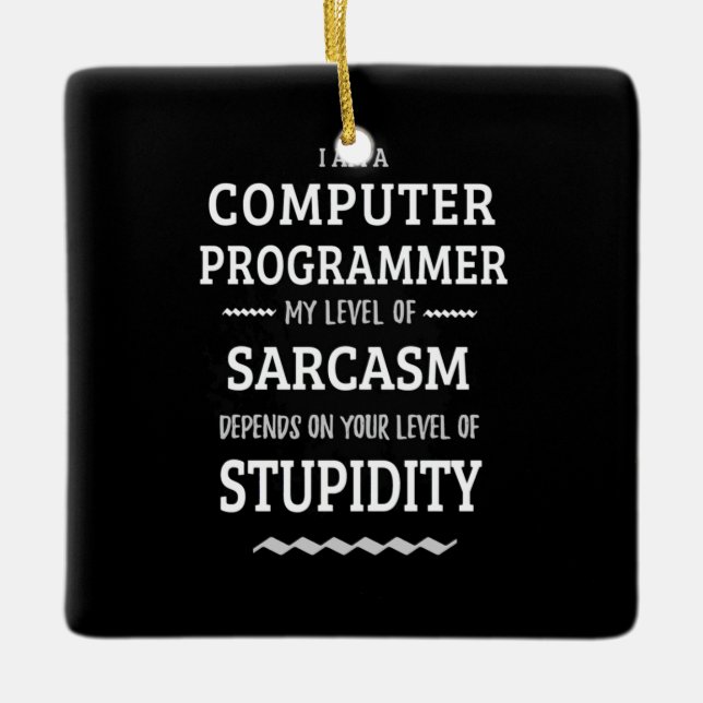 I Am A Computer Programmer Ceramic Ornament (Front)
