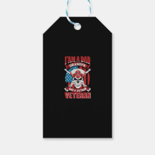 i am a dad grandpa and a vietnam veteran gift tags