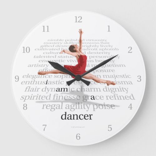 I Am A Dancer Large Clock