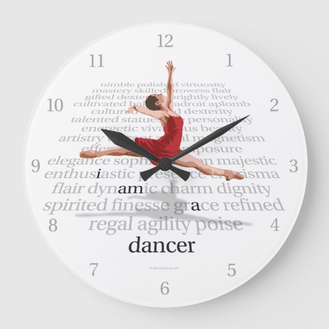 I Am A Dancer Large Clock (Front)