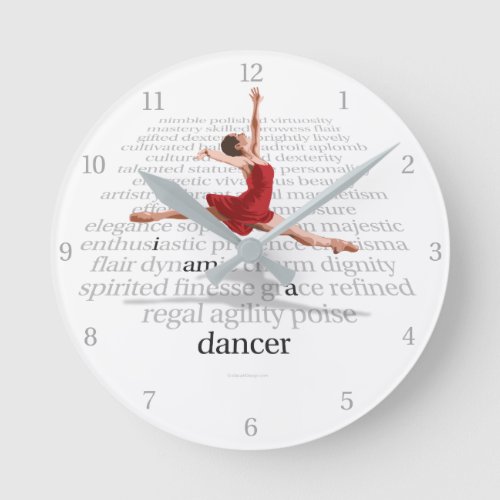 I Am A Dancer Round Clock