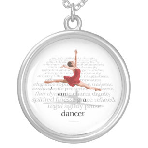 I Am A Dancer Silver Plated Necklace
