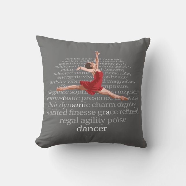 I Am A Dancer Throw Pillow (Front)