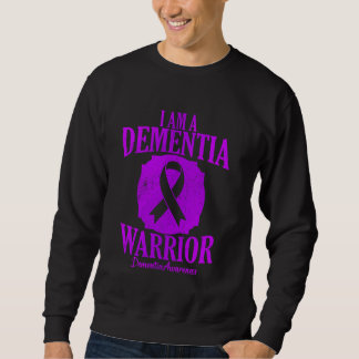 I Am A Dementia Warrior Alzheimer's Awareness purp Sweatshirt