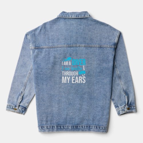I Am A Diver I Breathe With My Ears  Denim Jacket