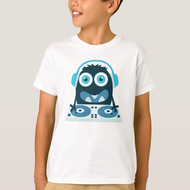 "I am a DJ" Funny Cute Kid's Men's Clothing T-Shirt (Front)