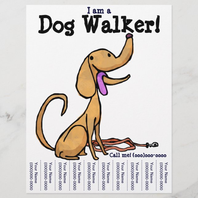 I am a Dog Walker! Flyer (Front)