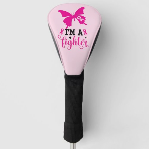 I am a fighter breast cancer awareness pink ribbon golf head cover