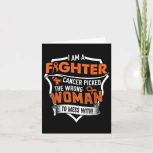I Am A Fighter- Leukemia Cancer Awareness Supporte Card