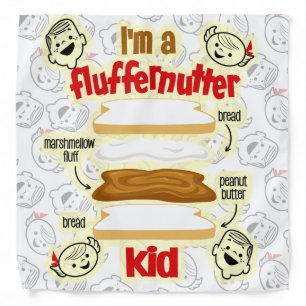 I am a fluffernutter kid bandana