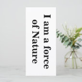"I am a force of Nature" Intention Card (Standing Front)
