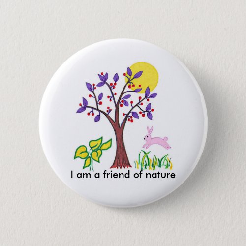 I am a friend of nature painting  quotation button