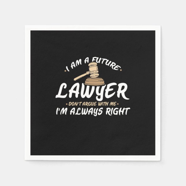 I Am A Future Lawyer Napkins (Front)