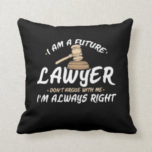 I Am A Future Lawyer Throw Pillow