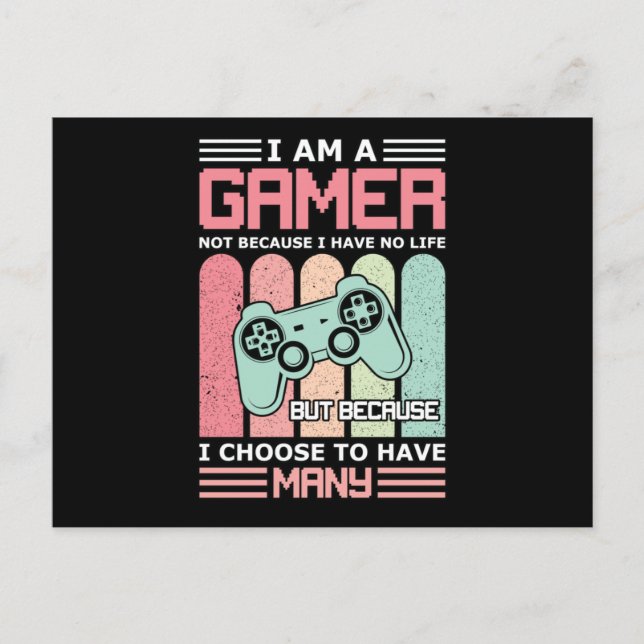 I Am A Gamer | Video game Postcard (Front)