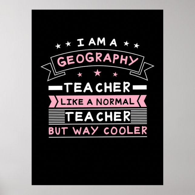 I Am A Geography Teacher Poster (Front)