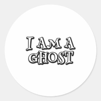 I am a ghost classic round sticker