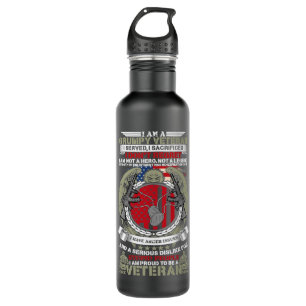 I Am A Grumpy Veteran 64 Stainless Steel Water Bottle