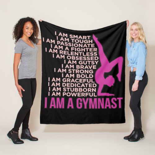 I Am A Gymnast Gymnastics Gymnastic Sports Lover G Fleece Blanket