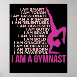 I Am A Gymnast Gymnastics Gymnastic Sports Lover G Poster