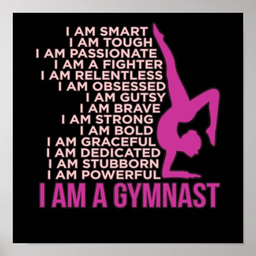 I Am A Gymnast Gymnastics Gymnastic Sports Lover G Poster