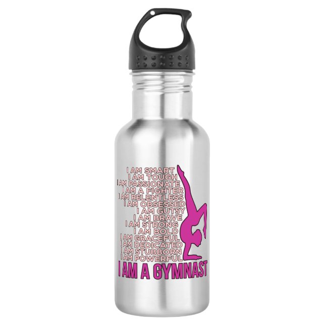 I Am A Gymnast Gymnastics Gymnastic Sports Lover G Stainless Steel Water Bottle (Front)