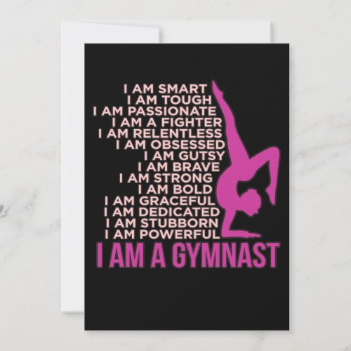 I Am A Gymnast Gymnastics Gymnastic Sports Lover G Thank You Card