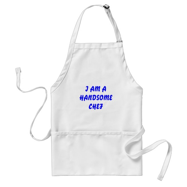 I Am A Handsome Chef Adult Apron (Front)