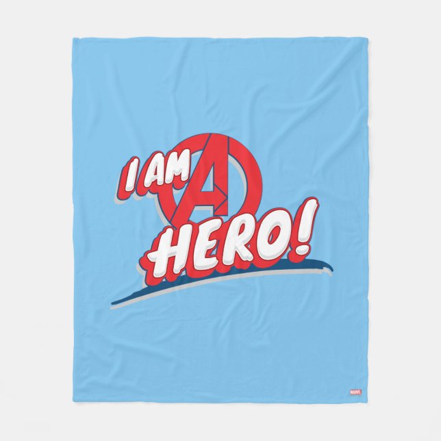 I Am A Hero! Fleece Blanket (Front)
