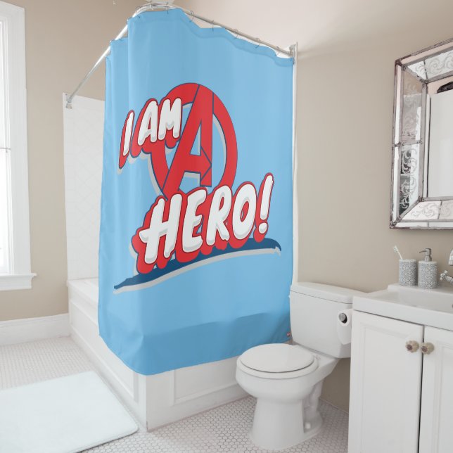 I Am A Hero! Shower Curtain (In Situ)
