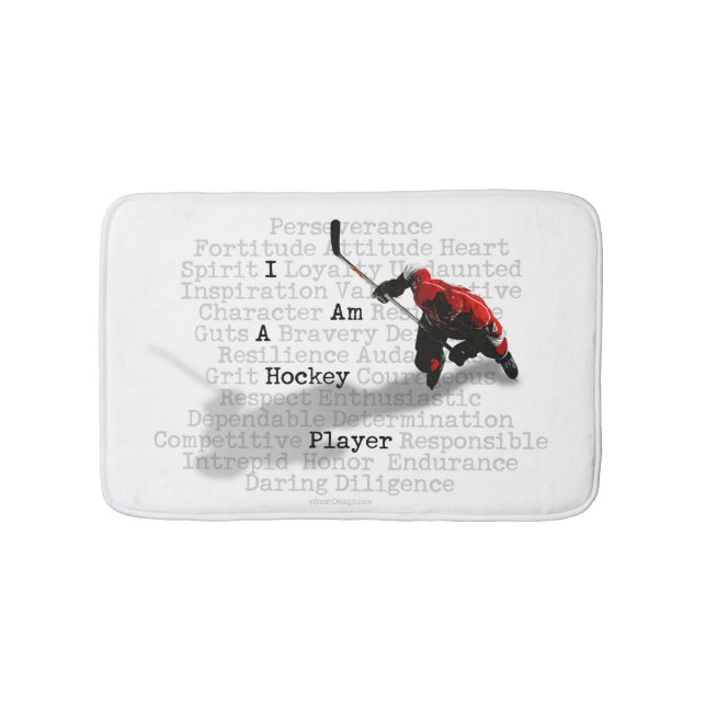 I am a Hockey Player Bathroom Mat (Front)
