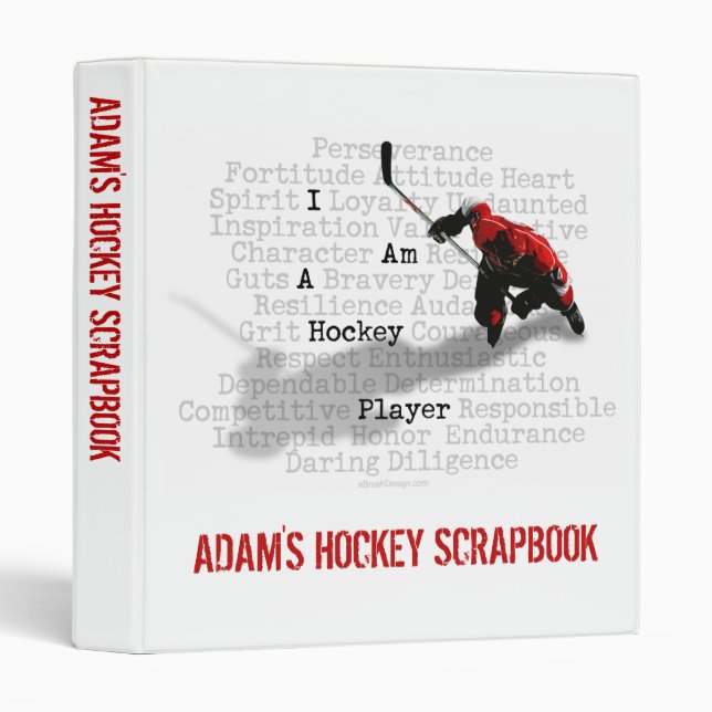 I am A Hockey Player binder (Front/Spine)