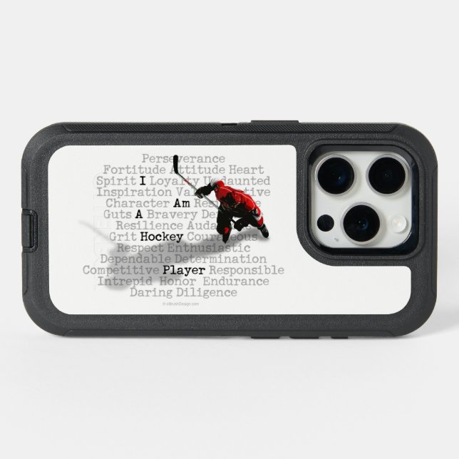 I am a Hockey Player iPhone 15 Pro Case (Back Horizontal)
