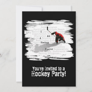 I am a Hockey Player party Invitation