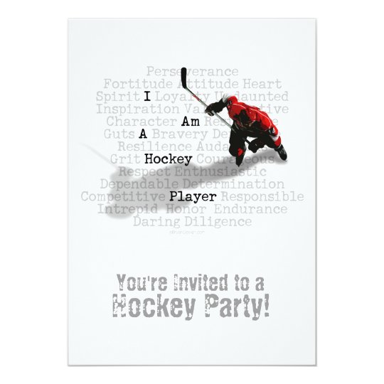 I am a Hockey Player party Invitation