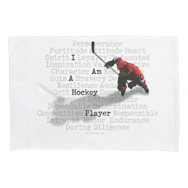 I am a Hockey Player Pillow Case (Front)