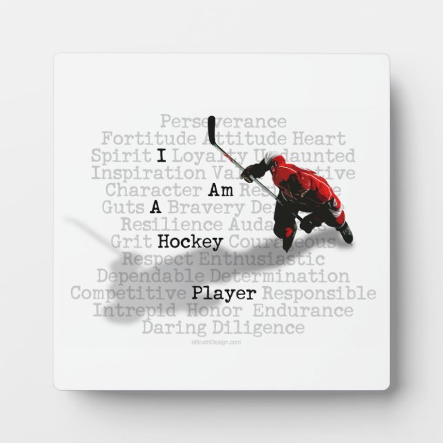 I am a Hockey Player Plaque (Front)