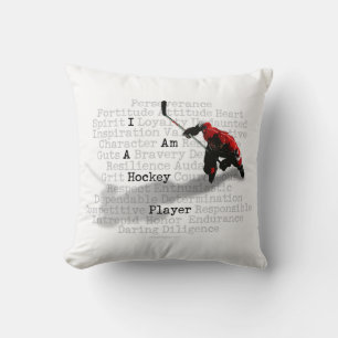 I Am A Hockey Player Throw Pillow