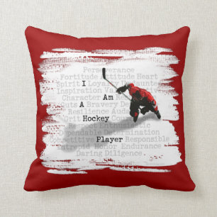I Am A Hockey Player Throw Pillow