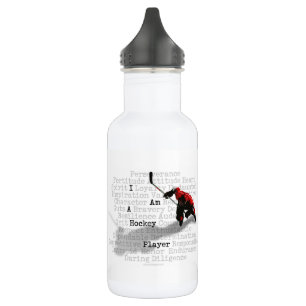 I am a Hockey Player Water Bottle