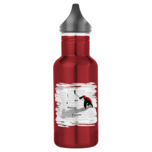 I am a Hockey Player Water Bottle
