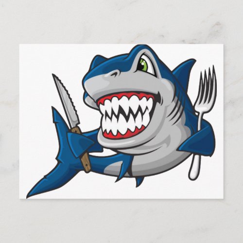 I Am A Hungry Shark Postcard