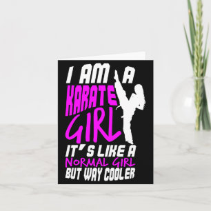 I Am A Karate Girl Quote For Girls Comfort Colors Card