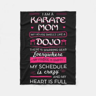 I Am A Karate Mom Japanese Martial Arts Mothers Da Fleece Blanket