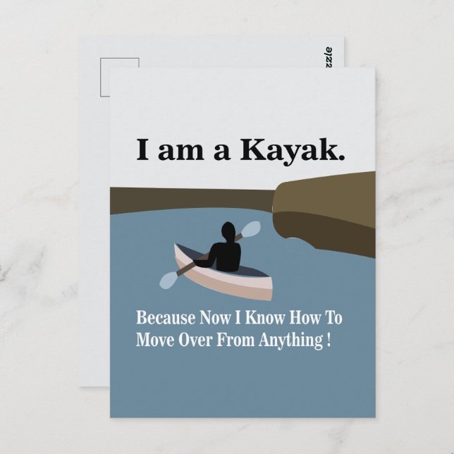 I am A Kayak Kayaking Postcard (Front/Back)