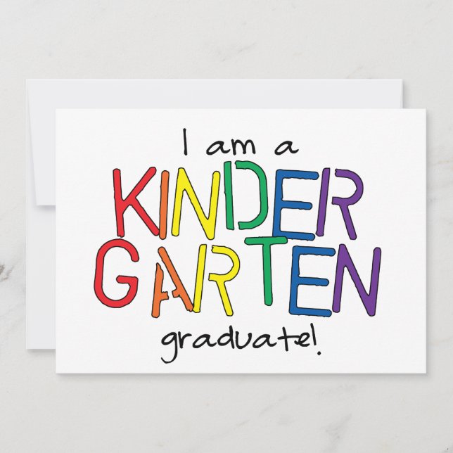 I Am a Kindergarten Graduate Announcement (Front)