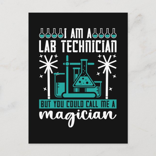 I Am A Lab Technician Laboratory Tech Chemist Holiday Postcard (Front)