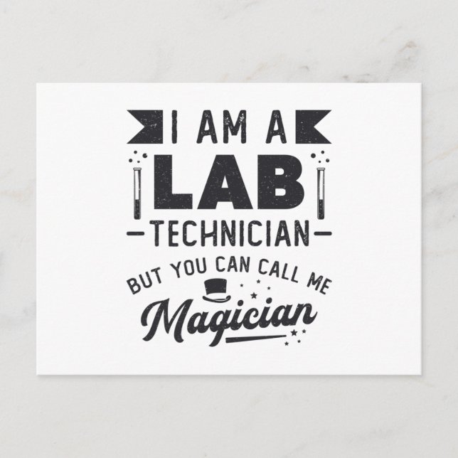I Am A Lab Technician Science Laboratory Gift Postcard (Front)
